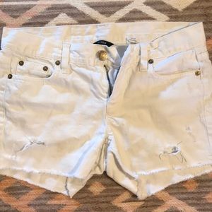 J. Crew White Jean Shorts